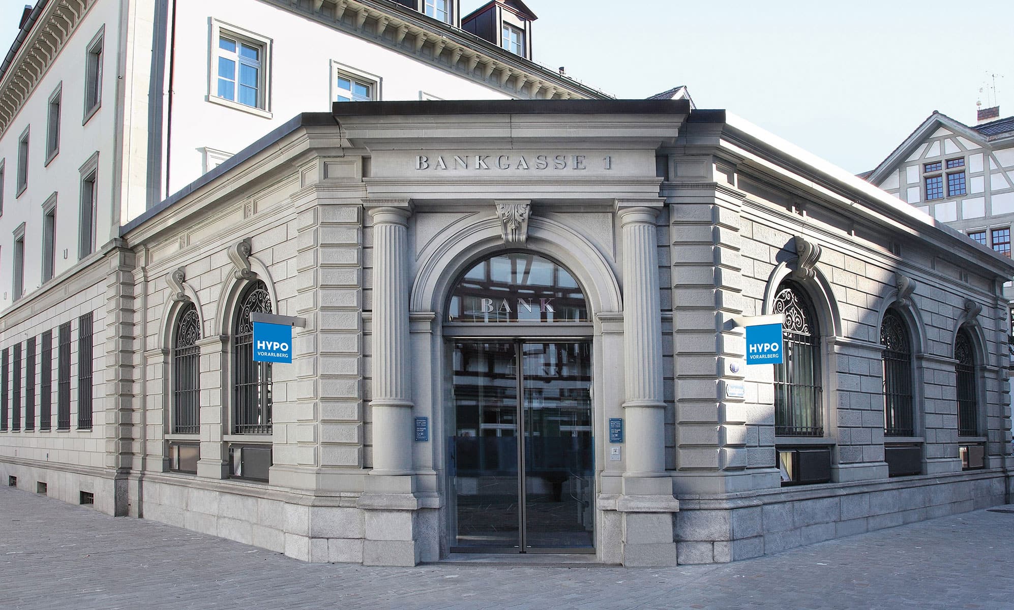 Eingang Hypo Vorarlberg St. Gallen in der Bankgasse 1